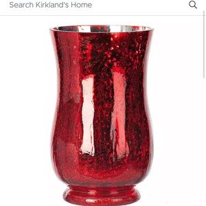 Kirkland Red Mercury Glass Pre-Lit Hurricane